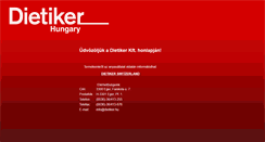 Desktop Screenshot of dietiker.hu