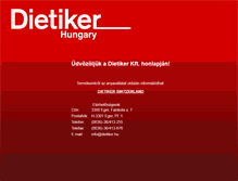 Tablet Screenshot of dietiker.hu
